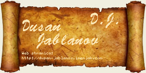 Dušan Jablanov vizit kartica